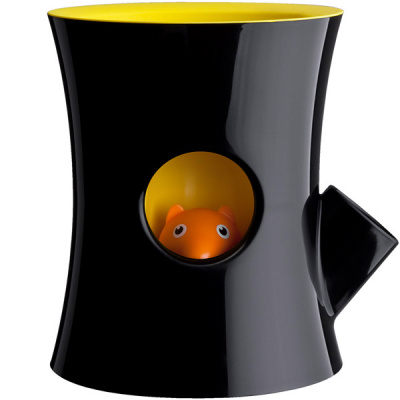 Doniczka Qualy czarno żółta QL10075