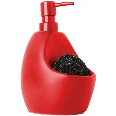Dozownik do mydła i płynu do naczyń Joey Umbra czerwony matowy 330750-505