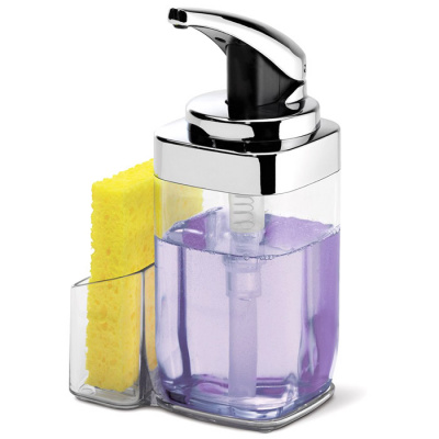 Dozownik do mydła z pojemnikiem na gąbkę simplehuman KT1159
