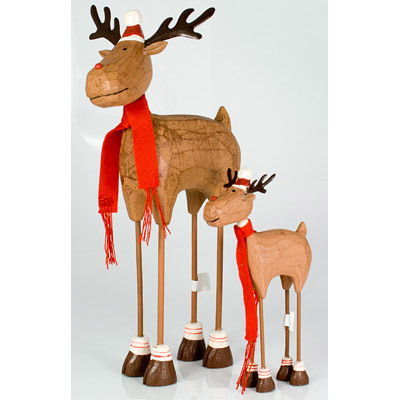 Drewniana figurka świąteczna Drescher Renifer duży dr 31324005
