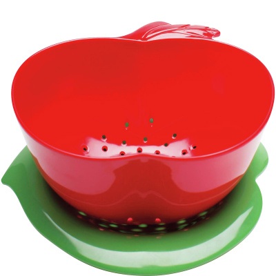 Durszlak z podstawką Jabłko ZAK! Designs czerwono-zielony 1742-A854