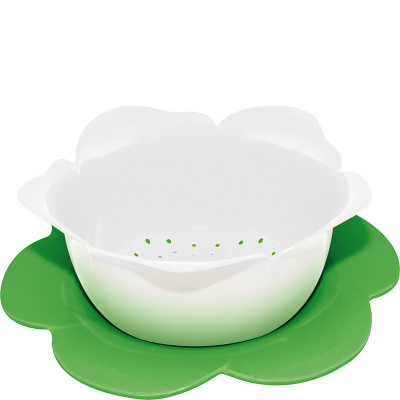 Durszlak z podstawką ZAK! Designs duży biało-zielony 1283-A851