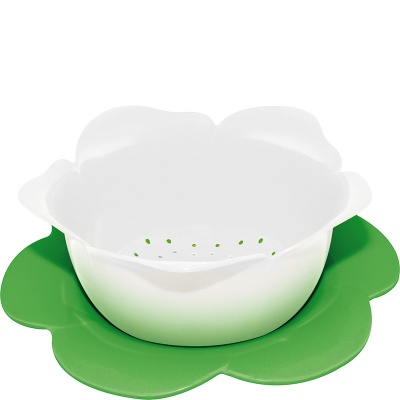 Durszlak z podstawką ZAK! Designs średni biało-zielony 1283-A850