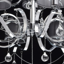 Duża, antracytowa wisząca lampa do salonu na 12 żarówek MW-LIGHT Elegance 379019212