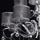 Duża, antracytowa wisząca lampa do salonu na 12 żarówek MW-LIGHT Elegance 379019212