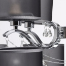 Duża, antracytowa wisząca lampa do salonu na 12 żarówek MW-LIGHT Elegance 379019212