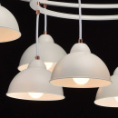 Duża, biała lampa wisząca na 8 żarówek MW-LIGHT Loft 696010608