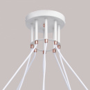 Duża, biała lampa wisząca na 8 żarówek MW-LIGHT Loft 696010608