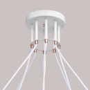 Duża, biała lampa wisząca na 8 żarówek MW-LIGHT Loft 696010608