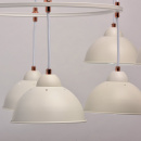 Duża, biała lampa wisząca na 8 żarówek MW-LIGHT Loft 696010608