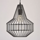 Duża druciana lampa wisząca frame pojedyncza czarna MW-LIGHT Loft 643012201