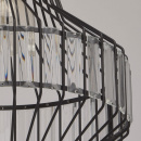 Duża druciana lampa wisząca frame pojedyncza czarna MW-LIGHT Loft 643012201