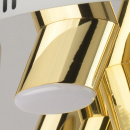 Duża industrialna lampa sufitowa 9 x LED chromowano-złota 609013709