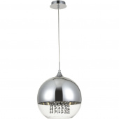 Duża kula z kryształkami - lampa wisząca pojedyncza Fermi Maytoni Modern P140-PL-170-1-N