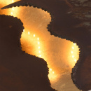 Duża lampa industrialna, złoto-rdzawa RegenBogen Industrial 452013401