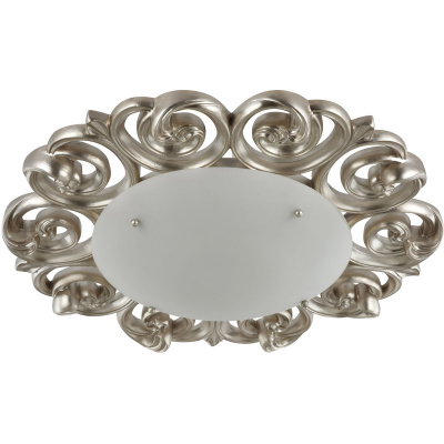 Duża lampa sufitowa 55 cm, białe szkło, perłowa podstawa Lantana Maytoni Classic H300-04-G