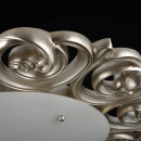 Duża lampa sufitowa 55 cm, białe szkło, perłowa podstawa Lantana Maytoni Classic H300-04-G