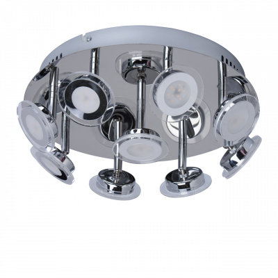 Duża lampa sufitowa LED chromowana 9 sztuk LED 35 cm 678010209