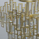 Duża lampa sufitowa perłowe-złoto neoklasycystyczna RegenBogen Neoclassic 121010505