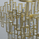 Duża lampa sufitowa perłowe-złoto neoklasycystyczna RegenBogen Neoclassic 121010505