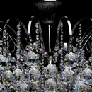 Duża lampa sufitowa z okrągłymi kryształami Pearls MW-Light Crystal 232016608