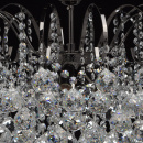 Duża lampa sufitowa z okrągłymi kryształami Pearls MW-Light Crystal 232016608
