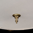 Duża lampa wisząca, kremowy abażur i metalowa ramka Burgeon Maytoni Classic ARM959-PL-06-G