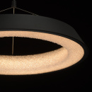 Duża lampa wisząca LED w kształcie pierścienia, matowa czerń, dyfuzor światła 703010901