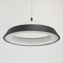 Duża lampa wisząca LED w kształcie pierścienia, matowa czerń, dyfuzor światła 703010901
