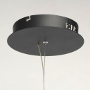 Duża lampa wisząca LED w kształcie pierścienia, matowa czerń, dyfuzor światła 703010901