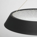 Duża lampa wisząca LED w kształcie pierścienia, matowa czerń, dyfuzor światła 703010901