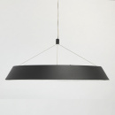 Duża lampa wisząca LED w kształcie pierścienia, matowa czerń, dyfuzor światła 703010901