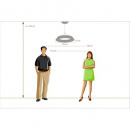 Duża lampa wisząca LED w kształcie pierścienia, matowa czerń, dyfuzor światła 703010901