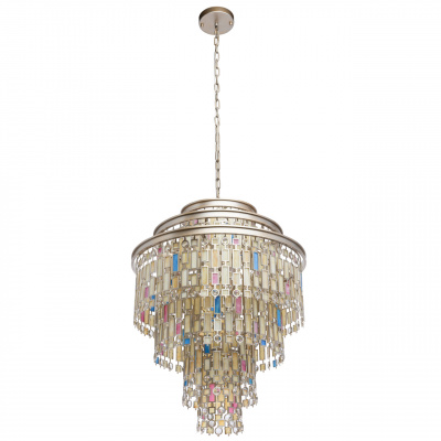 Duża lampa wisząca Marocco sztabki kolorowego szkła i kryształy MW-LIGHT Loft 185010913