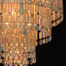 Duża lampa wisząca Marocco sztabki kolorowego szkła i kryształy MW-LIGHT Loft 185010913
