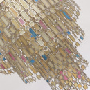 Duża lampa wisząca Marocco sztabki kolorowego szkła i kryształy MW-LIGHT Loft 185010913