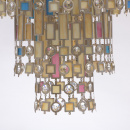 Duża lampa wisząca Marocco sztabki kolorowego szkła i kryształy MW-LIGHT Loft 185010913