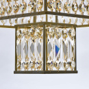 Duża lampa wisząca Monarch złota, kwadratowa rama i kryształy MW-LIGHT Crystal 121012416