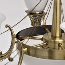 Duża lampa wisząca mosiądz antyczny i dodatkowe klosze retro MW-LIGHT Classic - 347019609