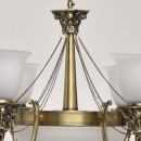 Duża lampa wisząca mosiądz antyczny i dodatkowe klosze retro MW-LIGHT Classic - 347019609