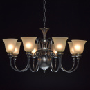 Duża lampa wisząca na 8 żarówek, szklane klosze MW-LIGHT Neoclassic 102010608