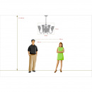 Duża lampa wisząca na 8 żarówek, szklane klosze MW-LIGHT Neoclassic 102010608