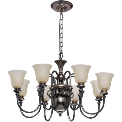 Duża lampa wisząca na 8 żarówek, szklane klosze MW-LIGHT Neoclassic 102010608