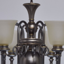 Duża lampa wisząca na 8 żarówek, szklane klosze MW-LIGHT Neoclassic 102010608