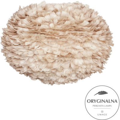 Duża lampa wisząca z ptasich piór Eos UMAGE jasnobrązowa 02089