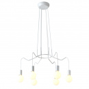 Duża lampa wiszące żarówki na białych przewodach Basso Candellux 36-71026