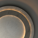 Duża, okrągła lampa sufitowa srebrno-drewniane okręgi RegenBogen 712011401