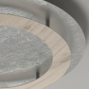 Duża, okrągła lampa sufitowa srebrno-drewniane okręgi RegenBogen 712011401