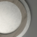 Duża, okrągła lampa sufitowa srebrno-drewniane okręgi RegenBogen 712011401