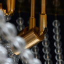 Duża półkula - lampa sufitowa złota, szklane korale Venezia MW-LIGHT Crystal 111012815